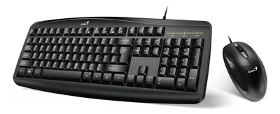 Kit de teclado y mouse Genius KM-200 Español de color negro