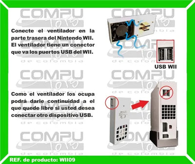 Zwii09 Disipador De Calor Para Nintendo Wii Usb Computoys