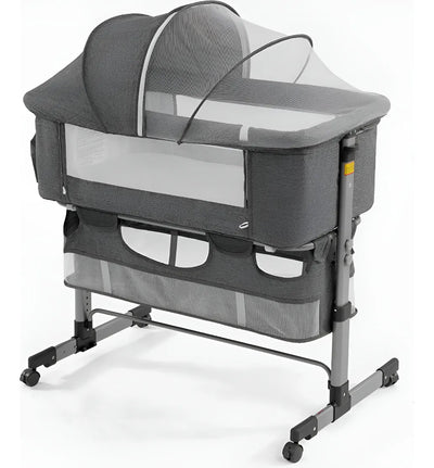 Cuna Para Bebé De Viaje 3 En 1 Nordmiex Junto Cama Moises Gris