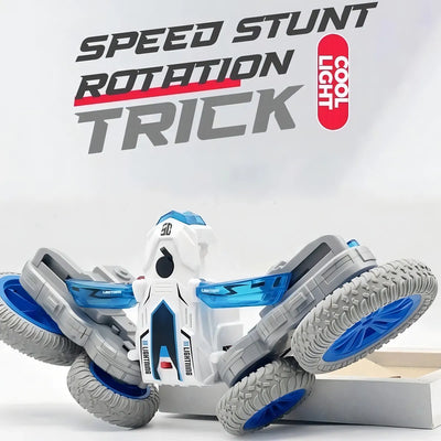 Carro Racing Car Control Remoto 360 Grados Luces LED Azul Recargable