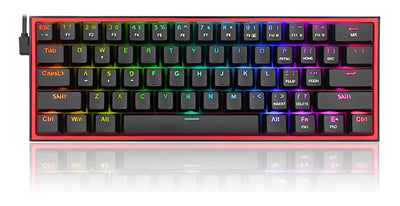 Teclado Mecánico Redragon Fizz Pro K616 Rgb Wireless Dual Color Del Teclado Negro Idioma Español Latinoamérica