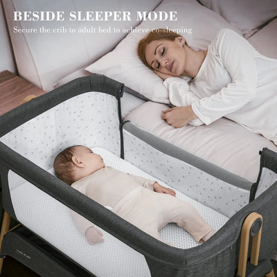 Angelbliss Moiss Para Beb, Cuna Fcil De Plegar Con Colchn
