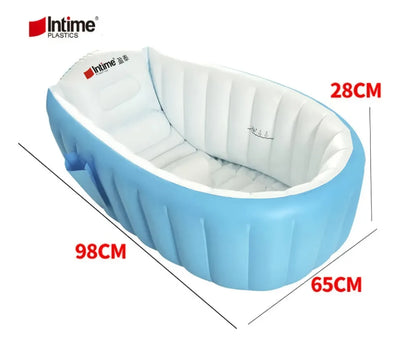 Bañera Inflable Bebes Plegable Efecto Rebote Baño Divertido Diseño Tina