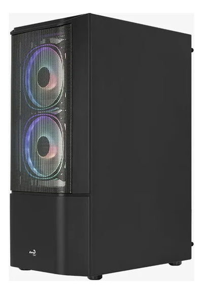 Gabinete Gamer Aerocool Quantum Mesh 3 Ventiladores Argb Negro