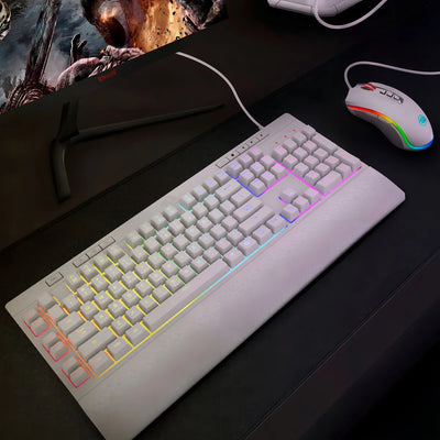 Teclado Redragon Shiva White K512w-rgb-1-sp Español
