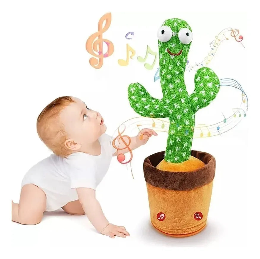 Peluche Dancing Cactus Verde Luz Sonidos Canta Baila Repetidor USB