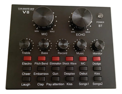 Tarjeta De Sonido V8 Profesional Para Streaming