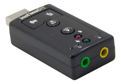 Adaptador de sonido USB 2.0 externo de 7.1 canales, con color negro NF-e