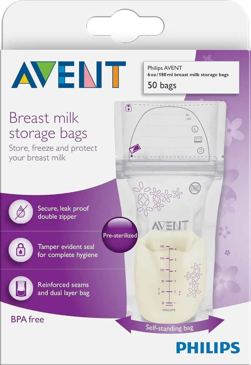 Bolsas Avent Almacenamiento De Leche Materna 50 Unidades