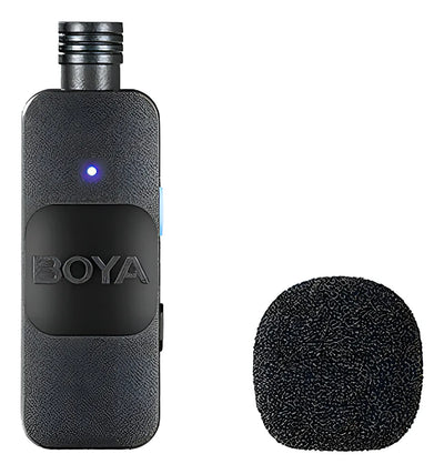 Sistema de micrófono inalámbrico Boya BY-v2 para iOS 2.4G con solapa, negro