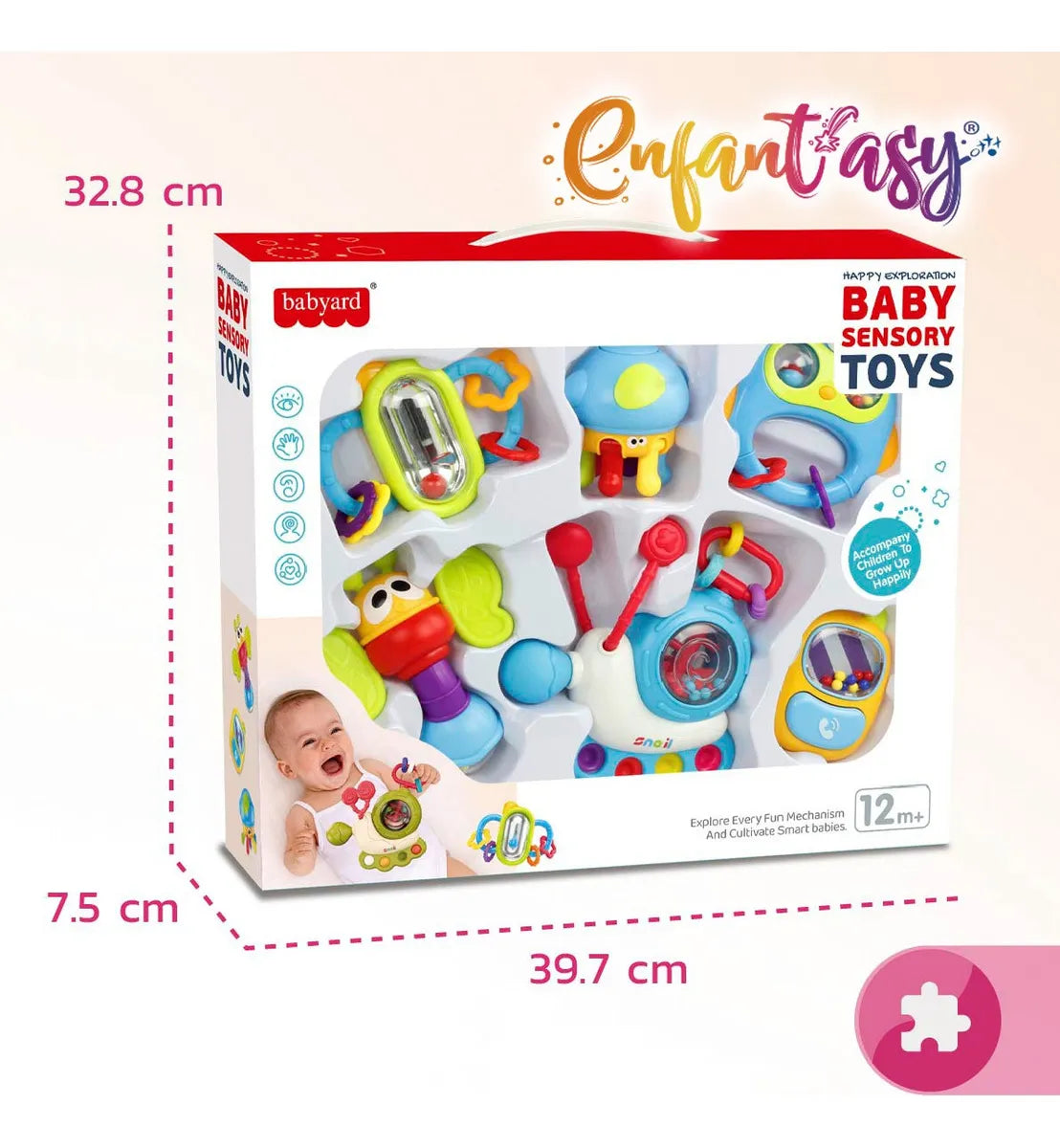 Set Kit De Mordedores Y Sonajeros X 6 Unidades Estimulación Color Multicolor Diseño Variado