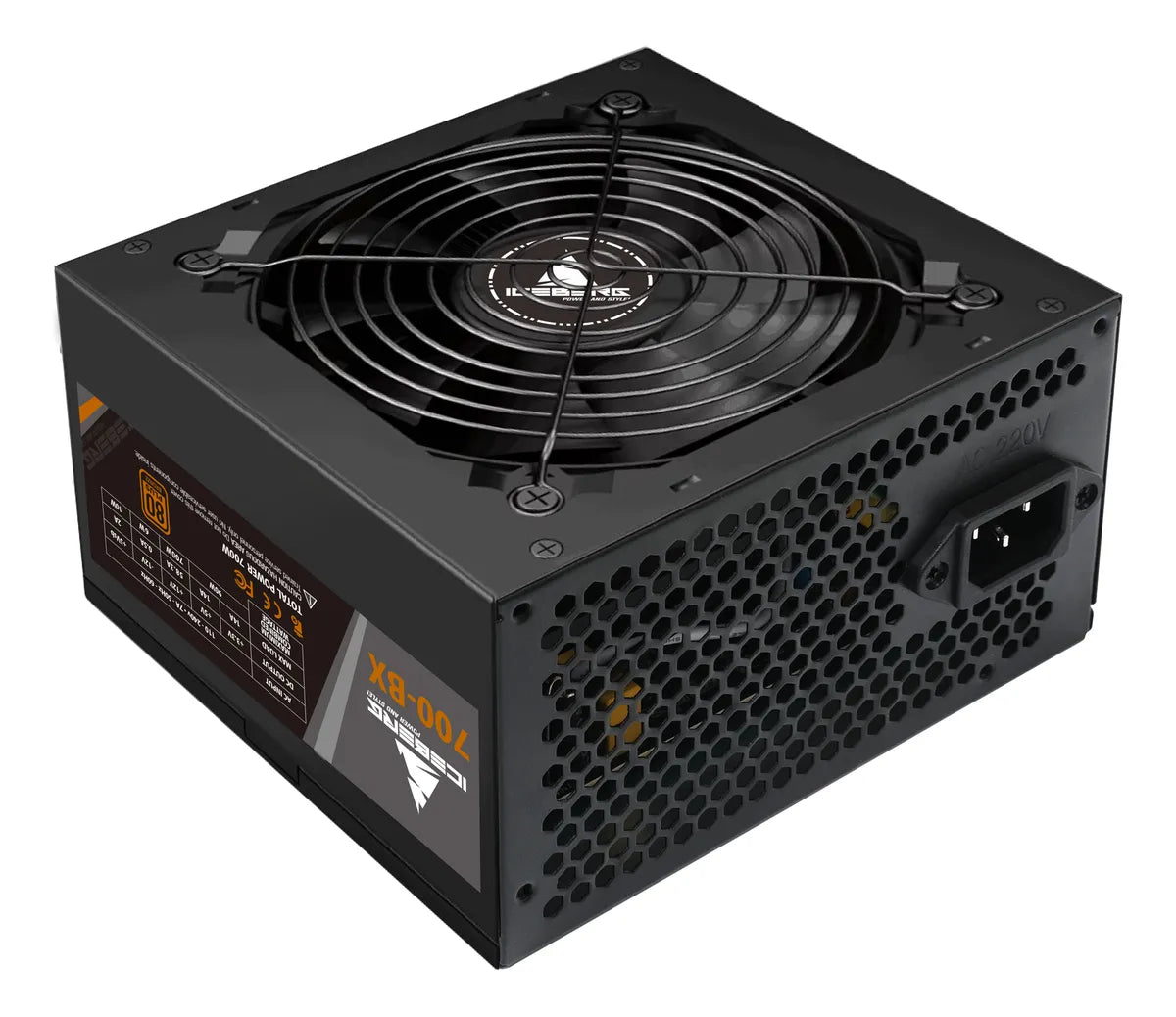 Fuente De Poder Iceberg Gaming 700-bx 700w 80 Plus Bronce Co Negro