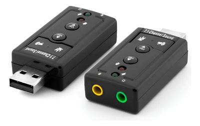 Tarjeta Adaptador De Sonido Usb 7.1 Externa Auricular 3.5mm