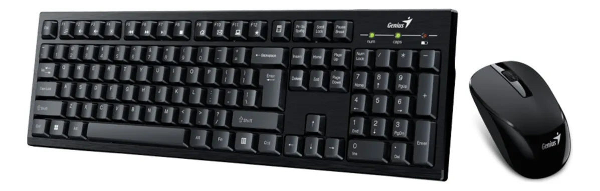 Combo Inalámbrico Teclado Y Mouse Genius Km 8101 Color del teclado Negro