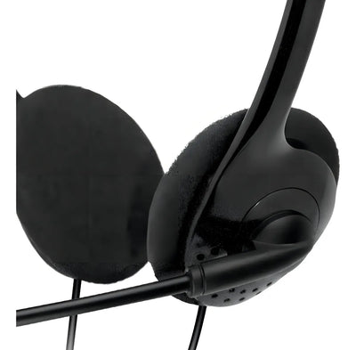 Auriculares Klipxtreme Para Conferencias Ksh-280 Call Center Color Negro