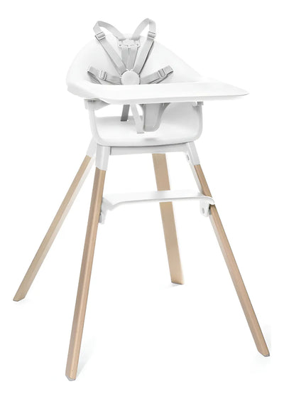Silla Alta Todo En Uno Blanca Con Bandeja Y Arnés Ligera