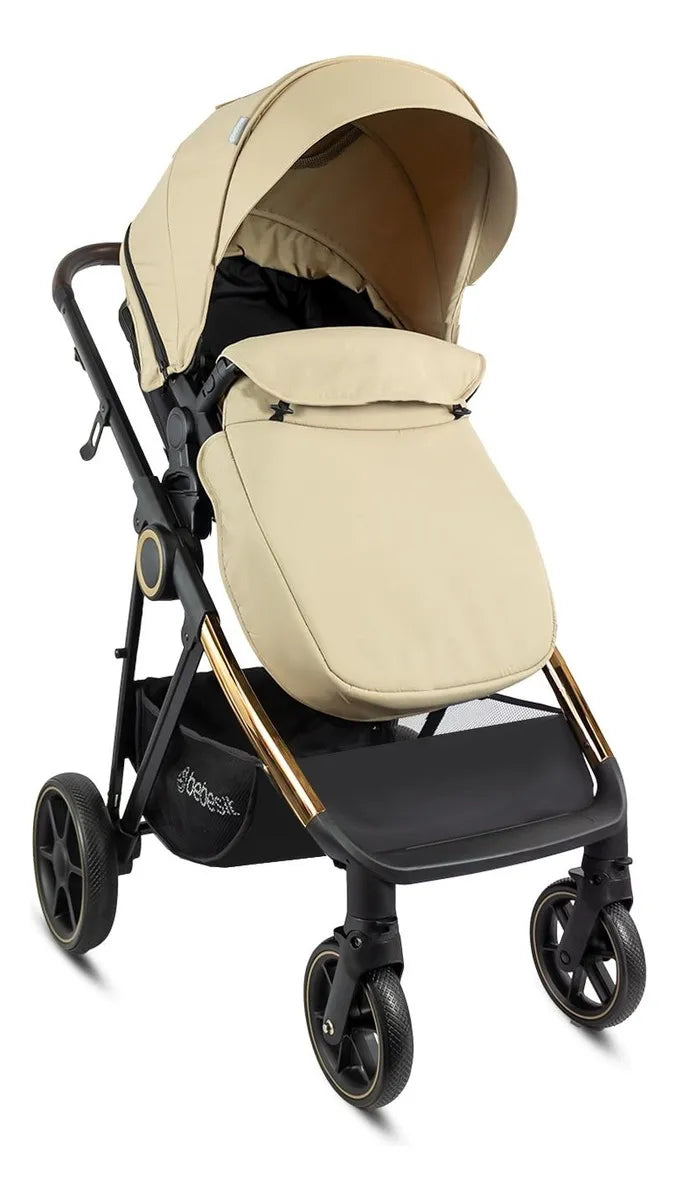 Coche Para Bebe Tipo Moises + Portabebe Cosmos Bebesit Color Beige