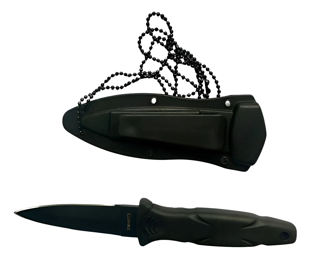 Cuchillo Táctico Smith & Wesson Daga Acero Inox. 9cm Negro