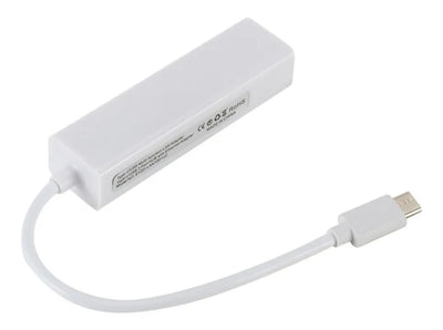 Adaptador De Usb Tipo C A A Rj45 Base 100+ 3 Puertos Usb 2.0