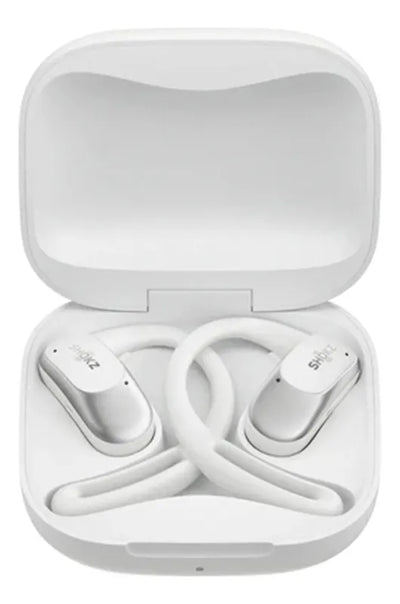 Audífonos Bluetooth Shokz Openfit Air Color Blanco Luz Azul
