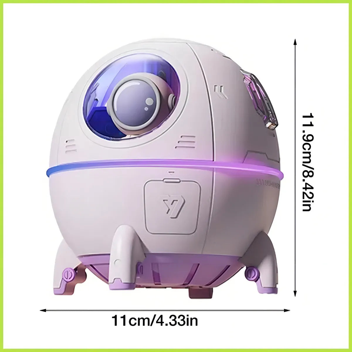Genérica Humidificador Difusor De Aromas Nave Astronauta + Esencia Color Blanco