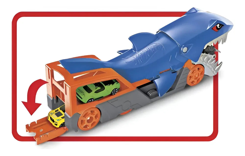 Hot Wheels Remolque Tiburón Color Azul