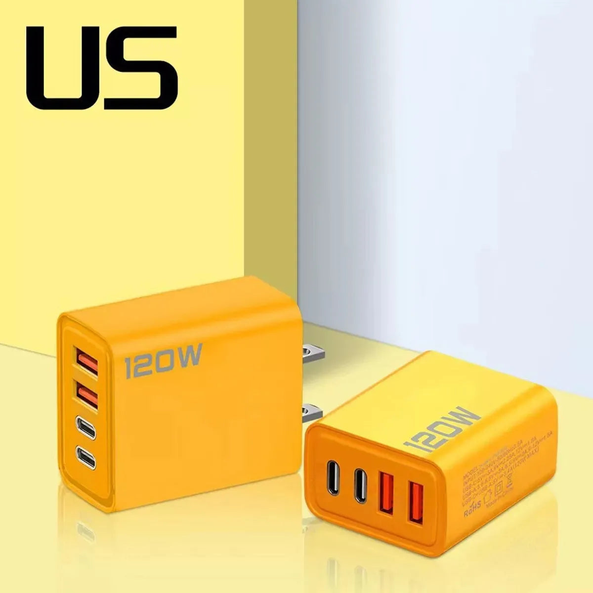 Cargador De Teléfono Celular De 120w Amarillo