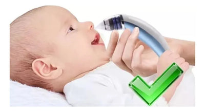 Aspiradora nasal eléctrica segura para bebés, color azul