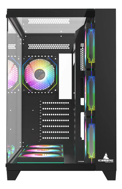 Chasis Gabinete Gamer Crystal Cube Xl Negro X7 Fan Argb