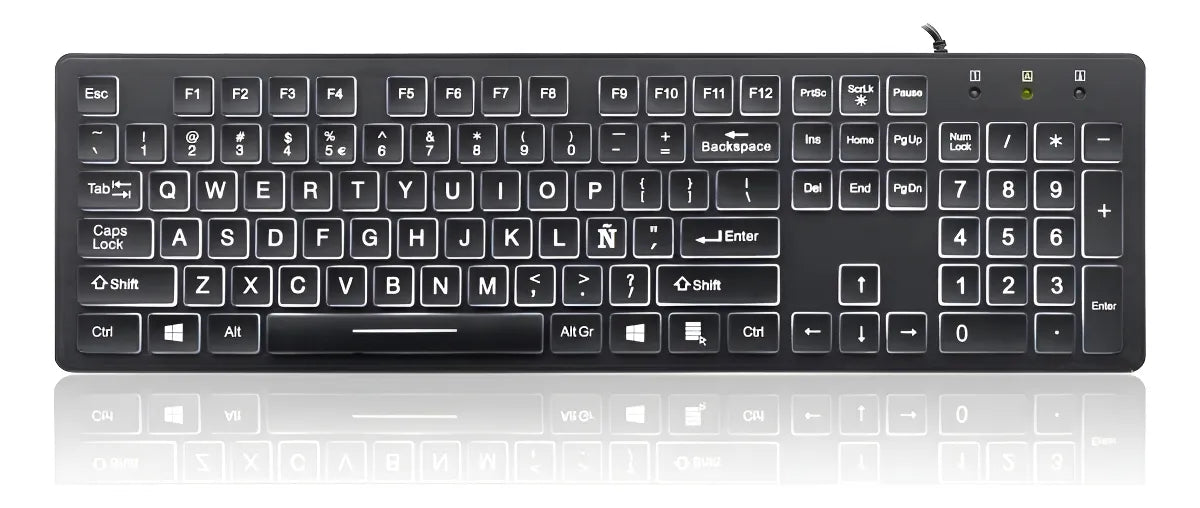 Teclado Gamer Usb Weibo Fc-560 Silencioso Con Luz Multimedia