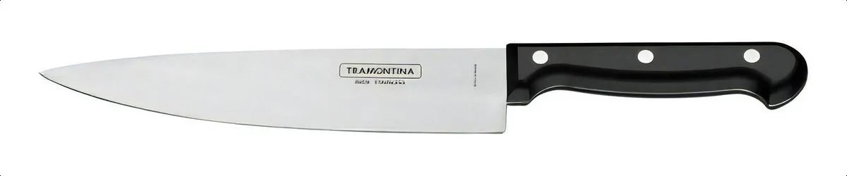 Cuchillo Cocinero 15 Cm Tramontina Ultracorte Acero Inoxidab Color Negro