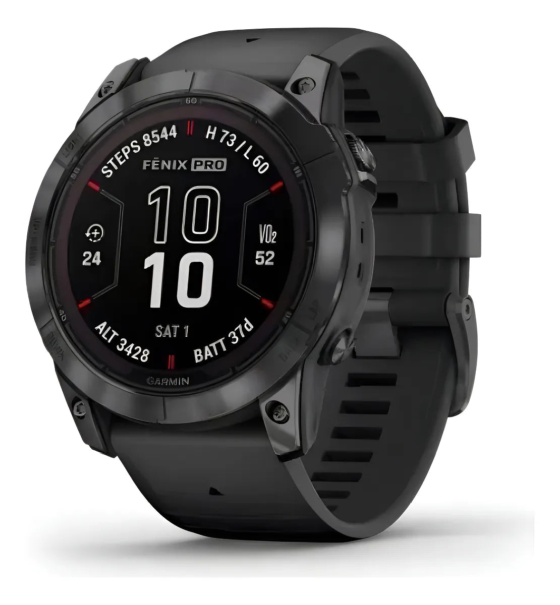 Reloj: Garmin Fenix 7x Pro Saphire Solar Titanium de 51 mm, color de la carcasa: negro, color del bisel: carbono