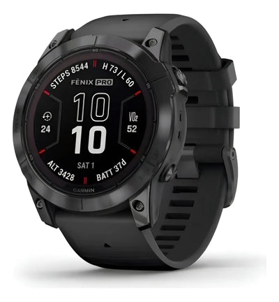 Reloj: Garmin Fenix 7x Pro Saphire Solar Titanium de 51 mm, color de la carcasa: negro, color del bisel: carbono