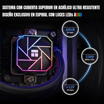 Refrigeracion Liquida Ta 360 Mm Argb Lga 1700 Am5 Am4 Negro