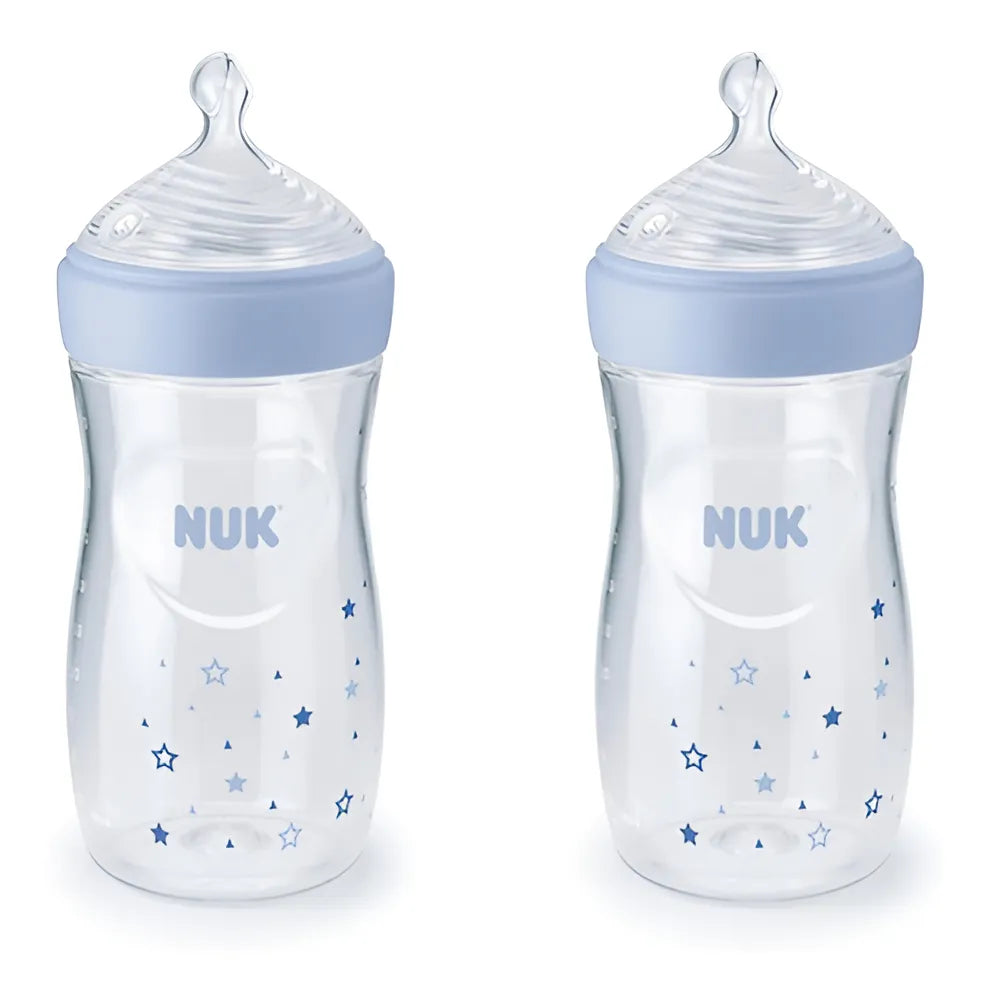 Biberones Nuk Simply Natural 9 Onzas 2 Piezas Niño Color Azul