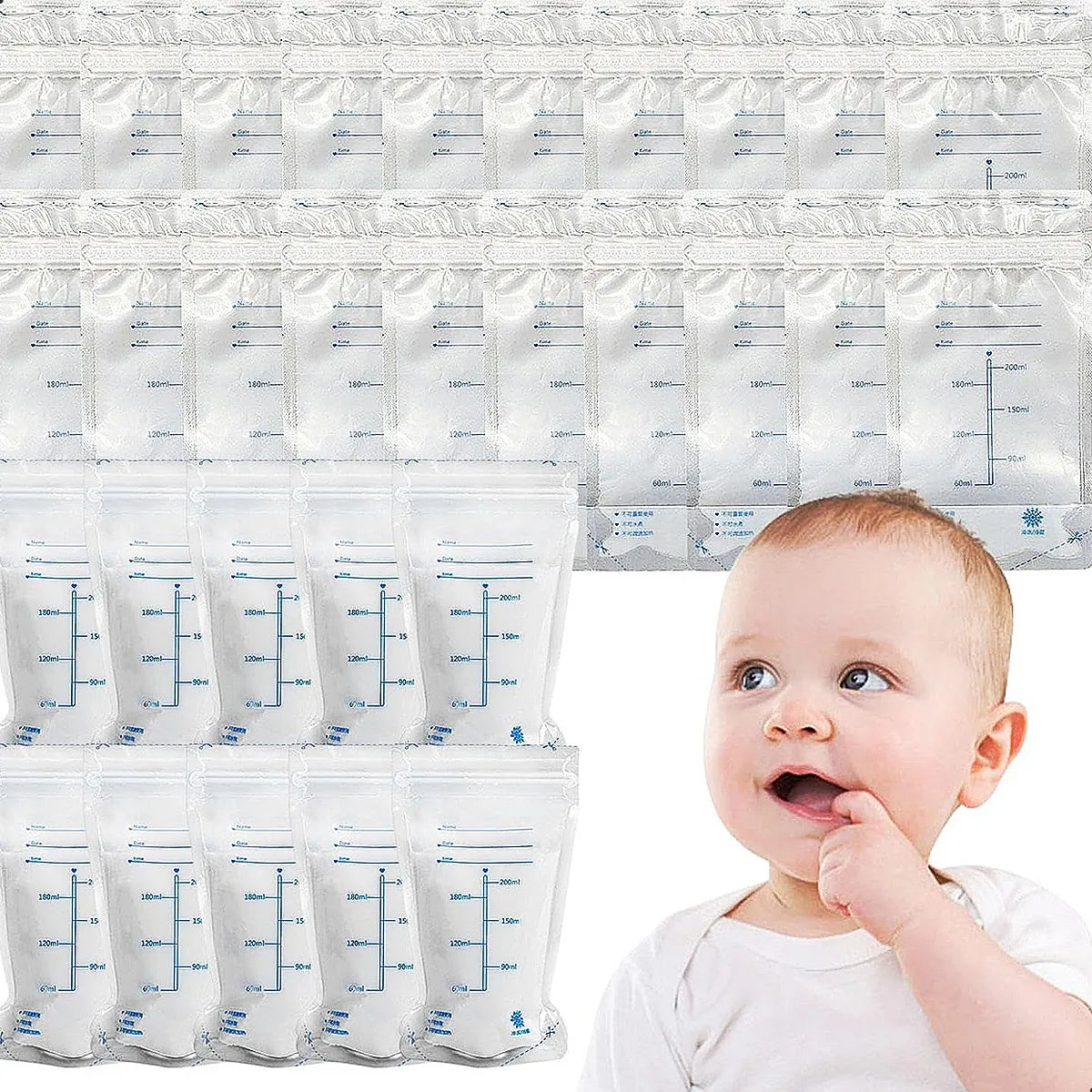 Bolsas Almacenamiento Leche Materna 30 Unidades Portátil