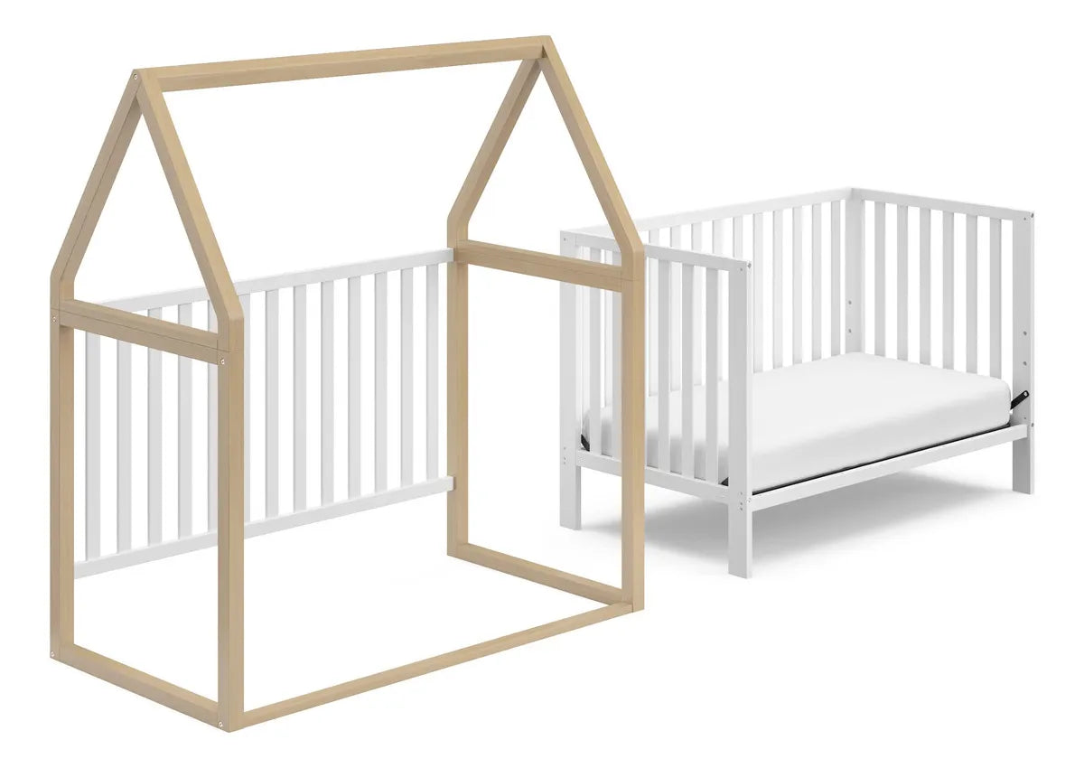 Storkcraft Orchard - Cuna Convertible 5 En 1 Blanco Con Ma. Color Negro