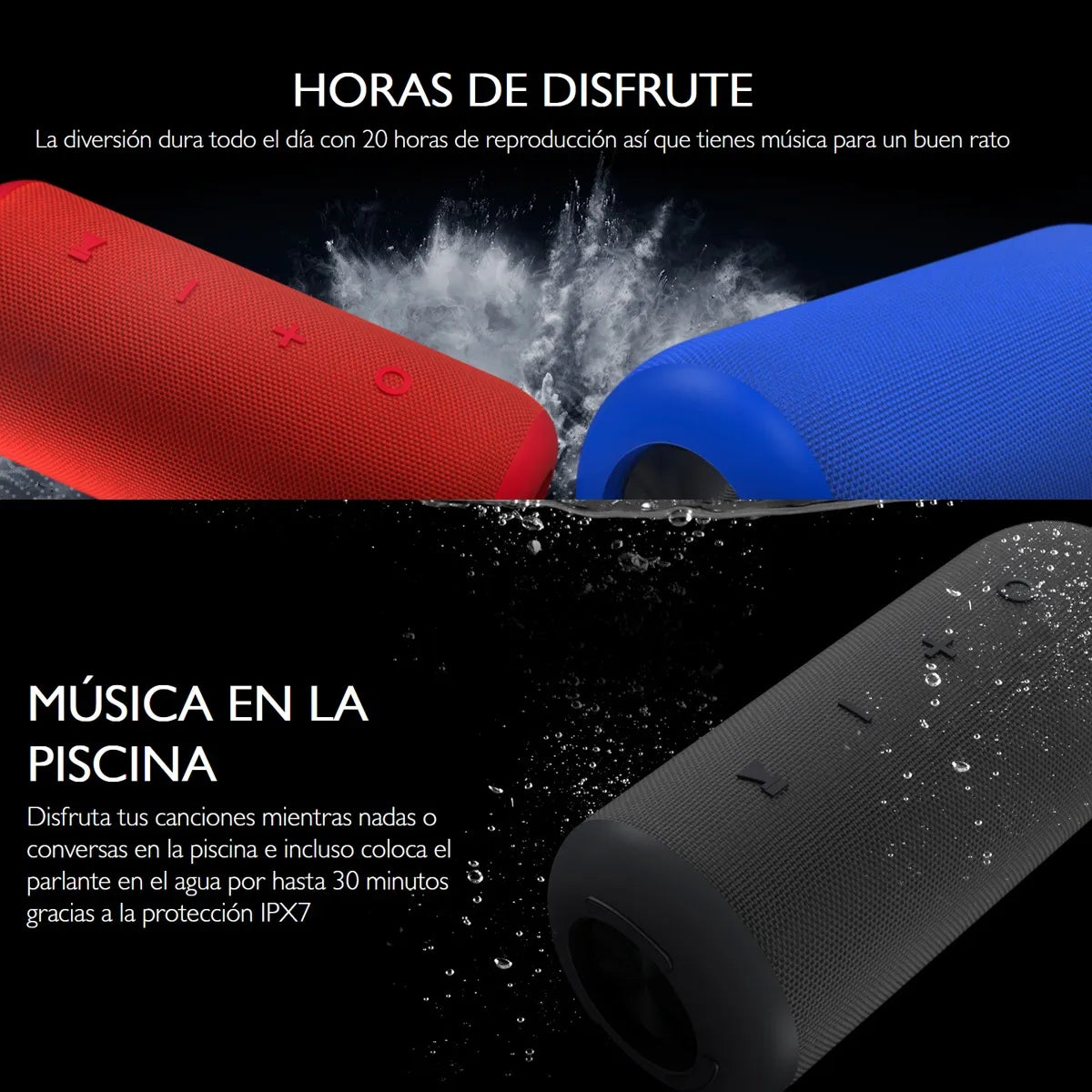 Parlante Bt Impermeable Klip Xtreme Kbs-300 Titan Pro, Rojo