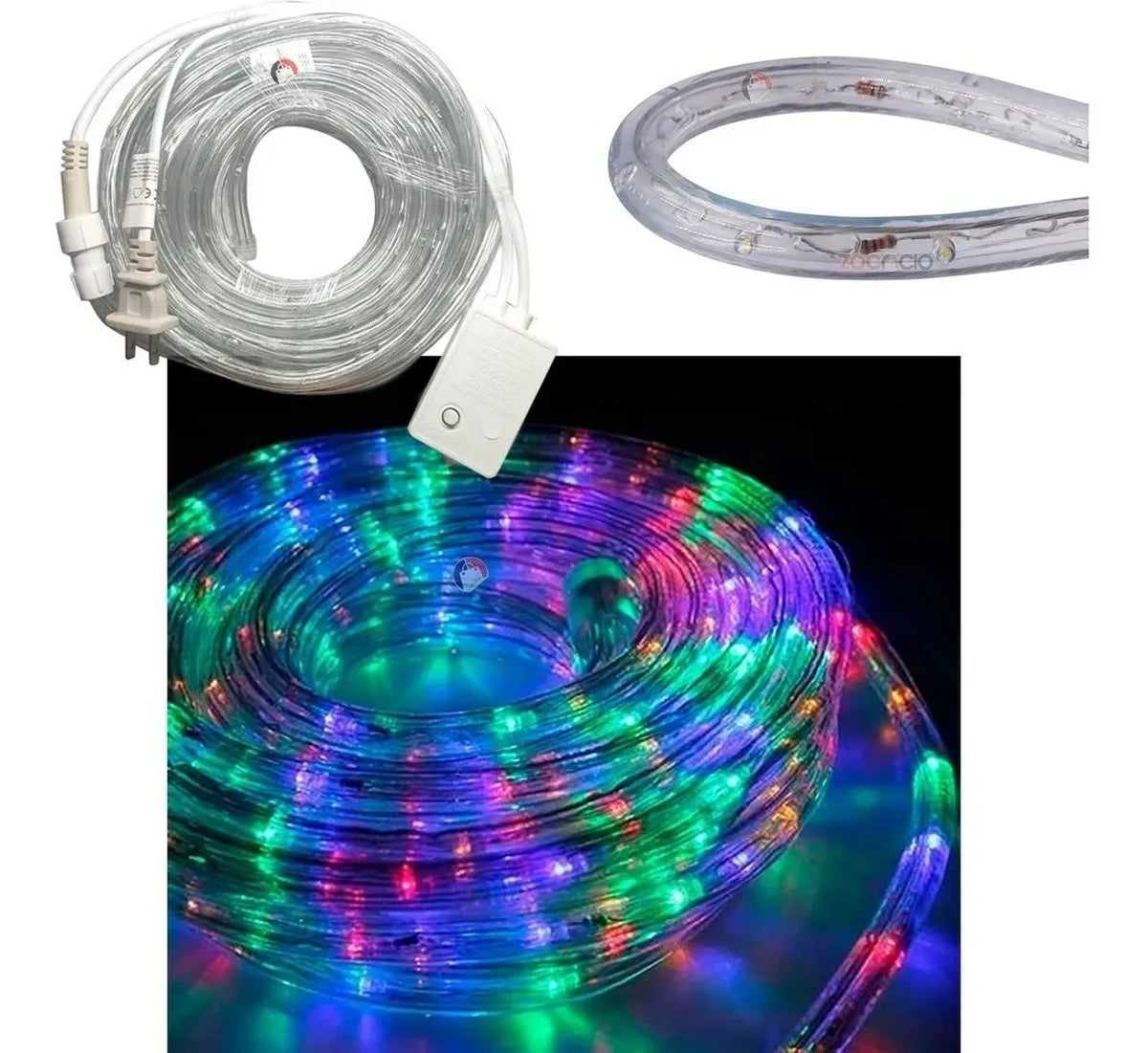 Manguera Led 3 Vias Luces Navideñas X 20mt Multicolor