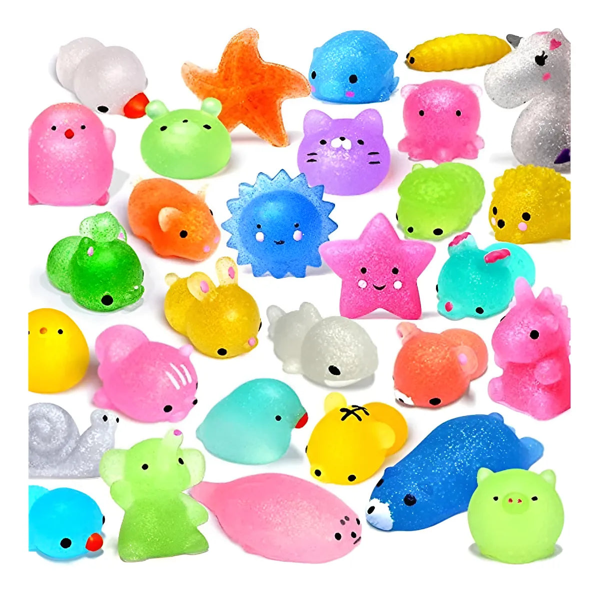 10 unidades de compresión antiestrés Squish Squishy Pets