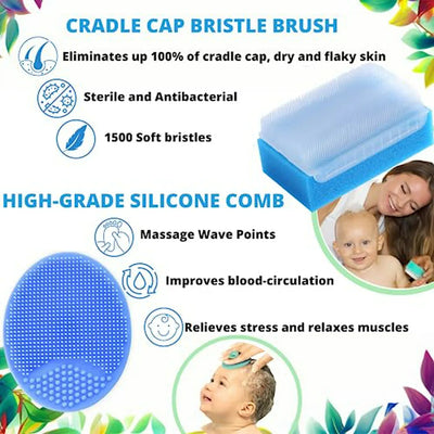 Set De Cepillo Y Peine Para Costra Láctea En Bebés - Kit De