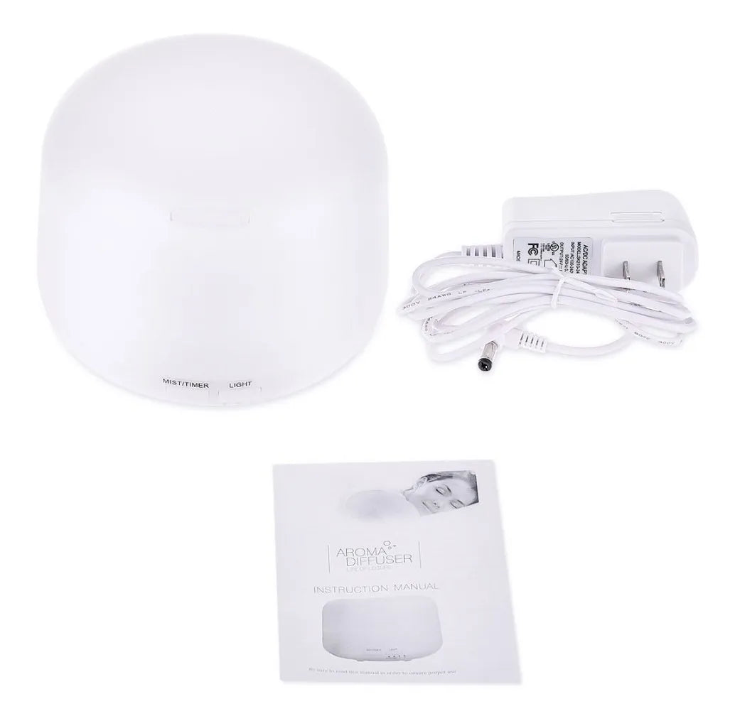Humidificador Ultrasónico Atomizador Difusor Aroma Led300ml Blanco