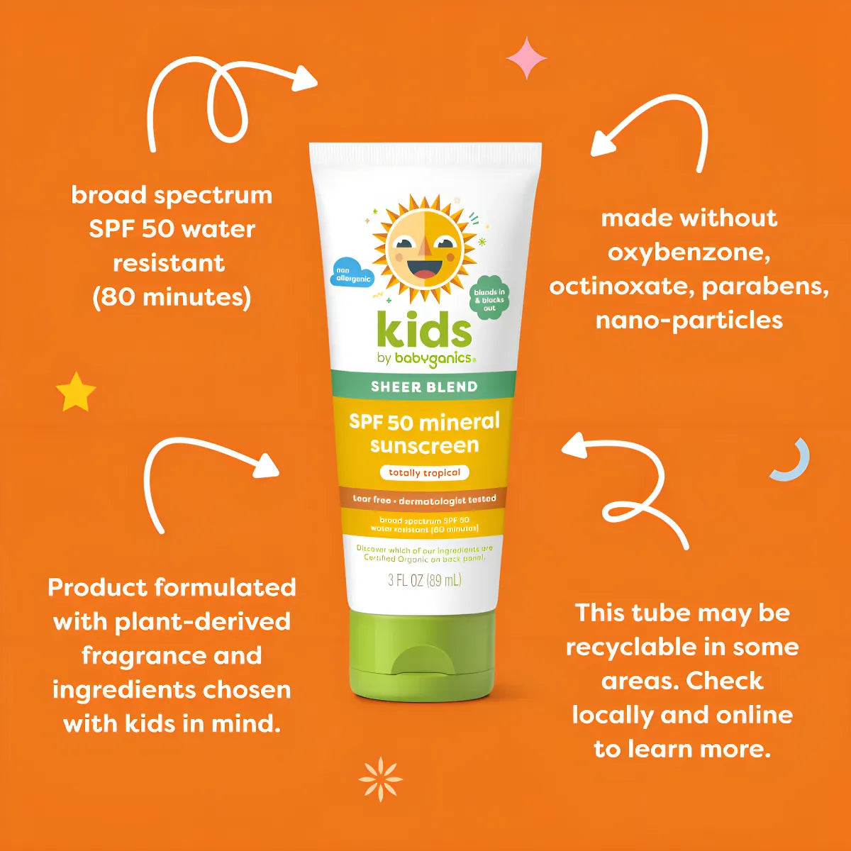 Loción Solar Babyganics Spf 50 Mineral 90 Ml Water Resist