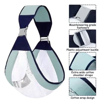 Cargador Fular Soporte Porta Bebes Transpirable Ajustable Agua