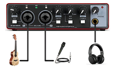 Tarjeta De Sonido Dos Canales Depusheng Md22 | Phantom +48v