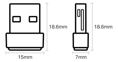 Adaptador nano USB inalámbrico TP-Link Ac600 Archer T2u