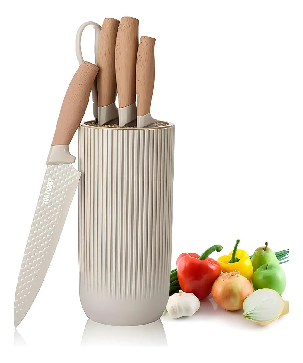 Juego De Cuchillos De Cocina, Retrosohoo 6-pieces Khaki Shar