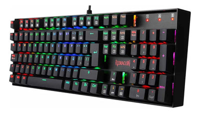 Teclado Gamer Redragon Mitra K551 Spanish Red Switch Black Teclado Negro Idioma Español España