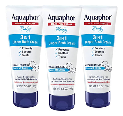 Aquaphor Baby Diaper Rash Cream 3.5 Onzas (paquete De 3)