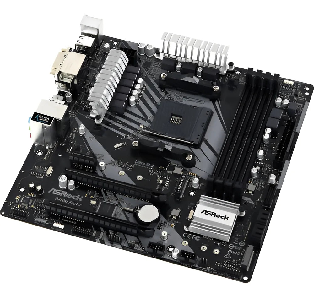 Motherboard Asrock B450m Pro4-f Socket Am4 M.2 Ddr4 Mother Color Negro